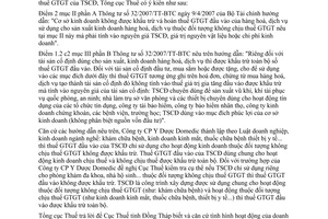 Công văn  3955/TCT-CS  khấu trừ thuế GTGT của tài sản cố định