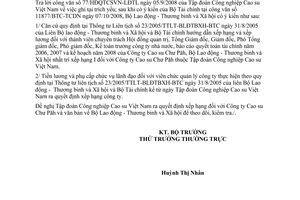 Công văn  3821/LĐTBXH-LĐTL đăng ký xếp công ty hạng 1