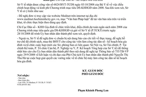 Công văn  6057/SYT-TCKT phổ biến CV 6824/BYT-TCDS