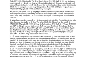 Công văn  7320/BYT-TB-CT hướng dẫn triển khai QĐ 3333/QĐ-BYT