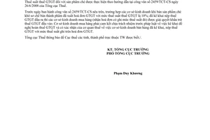 Công văn  4042/TCT-CS thuế suất thuế GTGT đối với sản phẩm chè