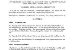 Quyết định 4812/QĐ-BHXH chức năng nhiệm vụ quyền hạn Ban Thực hiện chính sách