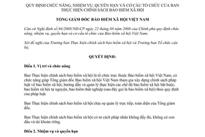 Quyết định 4813/QĐ-BHXH chức năng nhiệm vụ quyền hạ Thực hiện chính sách bảo