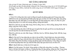 Quyết định 1458/QĐ-TTg hỗ trợ kinh phí, gạo cứu đói cho các địa phương để khắc phục hậu quả cơn bão số 6