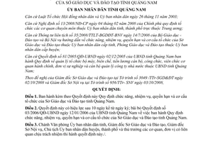 Quyết định 39/2008/QĐ-UBND chức năng nhiệm vụ quyền hạn cơ cấu Sở giáo dục