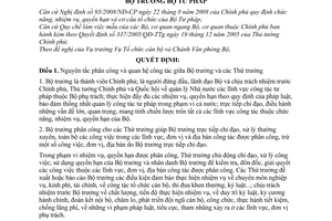 Quyết định 1934/QĐ-BTP phân công công tác của Bộ trưởng và các Thứ trưởng