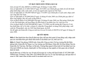 Quyết định 49/2008/QĐ-UBND Quy chế tạm thời quản lý hoạt động xuất, nhập cảnh