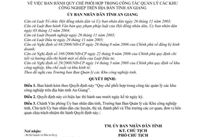 Quyết định 37/2008/QĐ-UBND Quy chế phối hợp trong công tác quản lý các khu công nghiệp trên địa bàn tỉnh An Giang