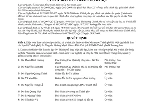 Quyết định 1260/QĐ-UBND kiện toàn Ban chỉ đạo sắp xếp lại, xử lý nhà, đất thuộc sở hữu Nhà nước Thành phố Hà Nội