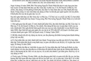 Thông báo 290/TB-VPCP kết luận Phó Thủ tướng Nguyễn Thiện Nhân hội nghị giao ban xây dựng giải ngân nguồn vốn trái phiếu Chính phủ giáo dục y tế