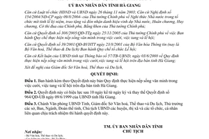 Quyết định số 3402/2008/QĐ-UBND 2008 Quy định nếp sống văn minh cưới tang lễ hội Hà Giang