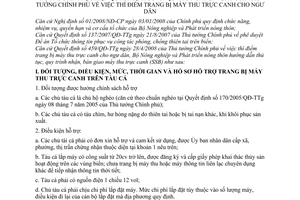 Thông tư 101/2008/TT-BNN thí điểm trang bị máy thu trực canh ngư dân hướng dẫn Quyết định 459/QĐ-TTg