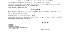 Quyết định số 4415/QĐ-BVHTTDL năm 2008 kế hoạch hành động phòng chống bạo lực gia đình 2008-2015