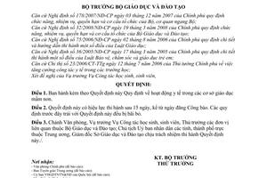 Quyết định 58/2008/QĐ-BGDĐT quy định hoạt động y tế trong các cơ sở giáo dục mầm non