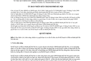 Quyết định 37/2008/QĐ-UBND quy định chức năng, nhiệm vụ, quyền hạn và cơ cấu tổ chức của Sở Kế hoạch và Đầu tư thành phố Hà Nội