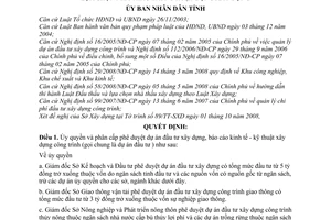 Quyết định 34/2008/QĐ-UBND ủy quyền phân cấp phê duyệt dự án đầu tư,