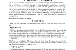 Quyết định 50/2008/QĐ - UBND chức năng nhiệm vụ quyền hạn Sở Nội vụ Hải Dương