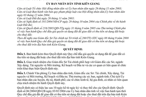 Quyết định 32/2008/QĐ-UBND Quy chế đấu giá quyền sử dụng đất để giao đất có thu tiền sử dụng đất hoặc cho thuê đất tỉnh Kiên giang