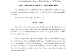Quyết định 4858/QĐ-BHXH  bổ nhiệm, bổ nhiệm lại, luân chuyển