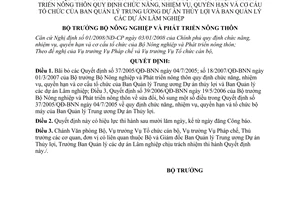 Quyết định 103/2008/QĐ-BNN bãi bỏ Quyết định 37/2005/QĐ-BNN và 18/2007/QĐ-BNN
