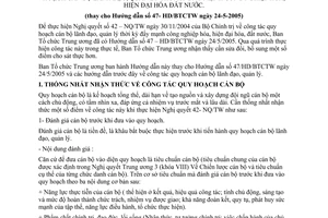 Hướng dẫn 22-HD/BTCTW quy hoạch cán bộ lãnh đạo quản lý thời kỳ công nghiệp