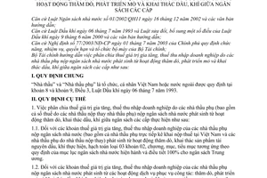 Thông tư 93/2008/TT-BTC phân chia thuế giá trị gia tăng, thuế thu nhập doanh nghiệp nhà thầu nộp ngân sách nhà nước thăm dò phát triển mỏ dầu khí