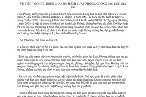 Chỉ thị 13/2008/CT-UBND thi hành Luật Phòng chống bạo lực gia đình Cao Bằng