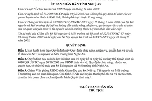 Quyết định 70/2008/QĐ-UBND ngày 24 tháng 10 năm 2008 của UBND tỉnh về việc ban h