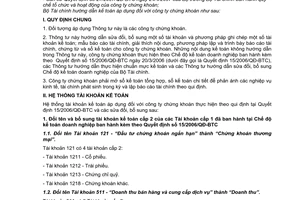 Thông tư 95/2008/TT-BTC kế toán áp dụng công ty chứng khoán