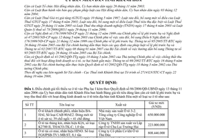 Quyết định 75/2008/QĐ-UBND điều chỉnh bảng giá tối thiểu dùng làm căn cứ tính lệ phí trước bạ truy thu thuế hoạt động kinh doanh xe ô tô