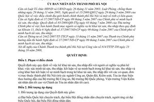 Quyết định 45/2008/QĐ-UBND kê khai tài sản, thu nhập của người có nghĩa vụ phải kê khai thuộc các cơ quan, đơn vị thuộc thành phố Hà Nội