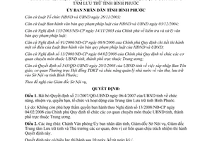 Quyết định 73/2008/QĐ-UBND bãi bỏ Quyết định về trung tâm lưu trữ Bình Phước