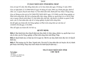 Quyết định 1220/QĐ-UBND-HC năm 2008 chức năng nhiệm vụ quyền hạn cơ cấu tổ chức