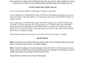 Quyết định 53/2008/QĐ-UBND đánh giá kết quả thực hiện nhiệm vụ hàng năm Lào Cai