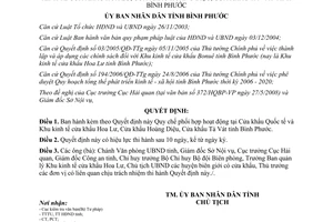 Quyết định 74/2008/QĐ-UBND hoạt động Cửa khẩu Quốc tế Khu kinh tế cửa khẩu Bình Phước