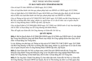 Quyết định 75/2008/QĐ-UBND bãi bỏ Quyết định về trung tâm khuyến công Bình Phước