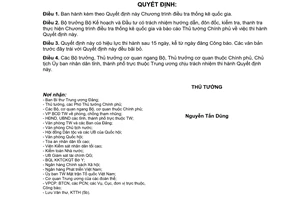 Quyết định 144/2008/QĐ-TTg chương trình điều tra thống kê quốc gia