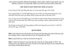 Quyết định 2278/QĐ-UBND 2008 chương trình phòng chống giảm nhẹ thiên tai An Giang