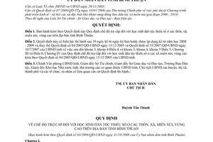 Quyết định 93/2008/QĐ-UBND quy định chế độ trợ cấp đối với học sinh dân tộc thiểu số ở các thôn, xã, miền núi, vùng cao trên địa bàn tỉnh Bình Thuận