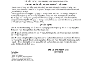 Quyết định 79/2008/QĐ-UBND Quy chế tổ chức và hoạt động của Ban Quản lý đầu tư và xây dựng Khu đô thị mới Nam thành phố