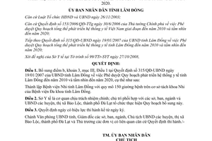 Quyết định 2860/QĐ-UBND 2008 bổ sung quy hoạch phát triển y tế Lâm Đồng