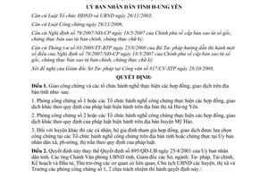 Quyết định 2043/QĐ-UBND năm 2008 giao công chứng tổ chức hành nghề