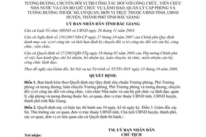 Quyết định 114/2008/QĐ-UBND Quy định tiêu chuẩn Trưởng phòng Phó Trưởng phòng