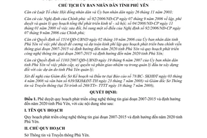 Quyết định số 1564/QĐ-UBND ngày 01/10/2008 của Chủ tịch ủy ban nhân dân tỉnh về