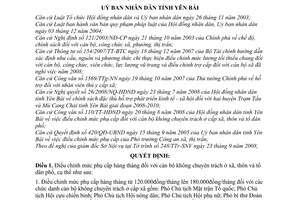 Quyết định 22/2008/QĐ-UBND điều chỉnh mức phụ cấp cán bộ không chuyên trách