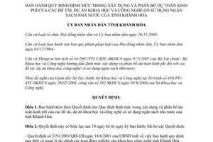 Quyết định 66/2008/QĐ-UBND phân bổ dự toán kinh phí đề tài dự án khoa học công nghệ Khánh Hòa