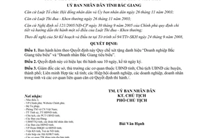Quyết định 107/2008/QĐ-UBND xét tặng danh hiệu Doanh nghiệp Bắc Giang tiêu biểu