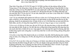 Công điện 6772/CĐ-BYT kịp thời đối phó diễn biến xấu mưa bão cơn Bão số 8