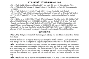 Quyết định 3074/QĐ-UBND giá tối thiểu tính thuế tài nguyên