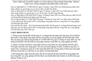 Thông tư liên tịch 85/2008/TTLT-BTC-BCT hướng dẫn chế độ quản lý, sử dụng kinh phí NSNN chi thực hiện Đề án phát triển và ứng dụng CNSH đến 2020